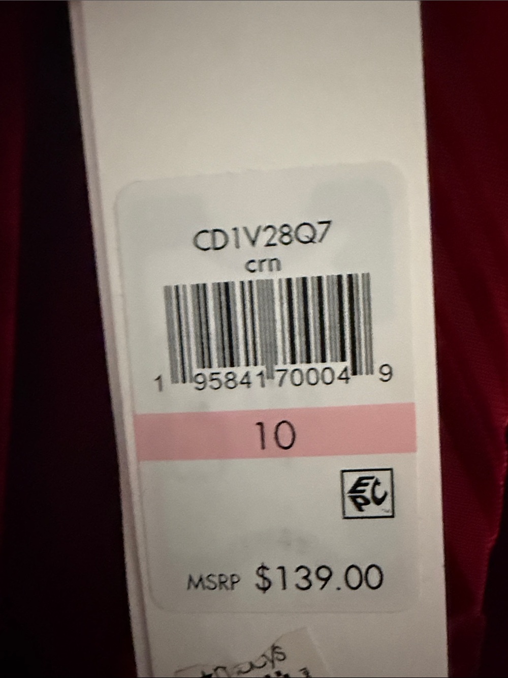 Calvin Klein Burgundy Velvet Wrap Midi Dress NWT size 10 - Picture 9 of 9